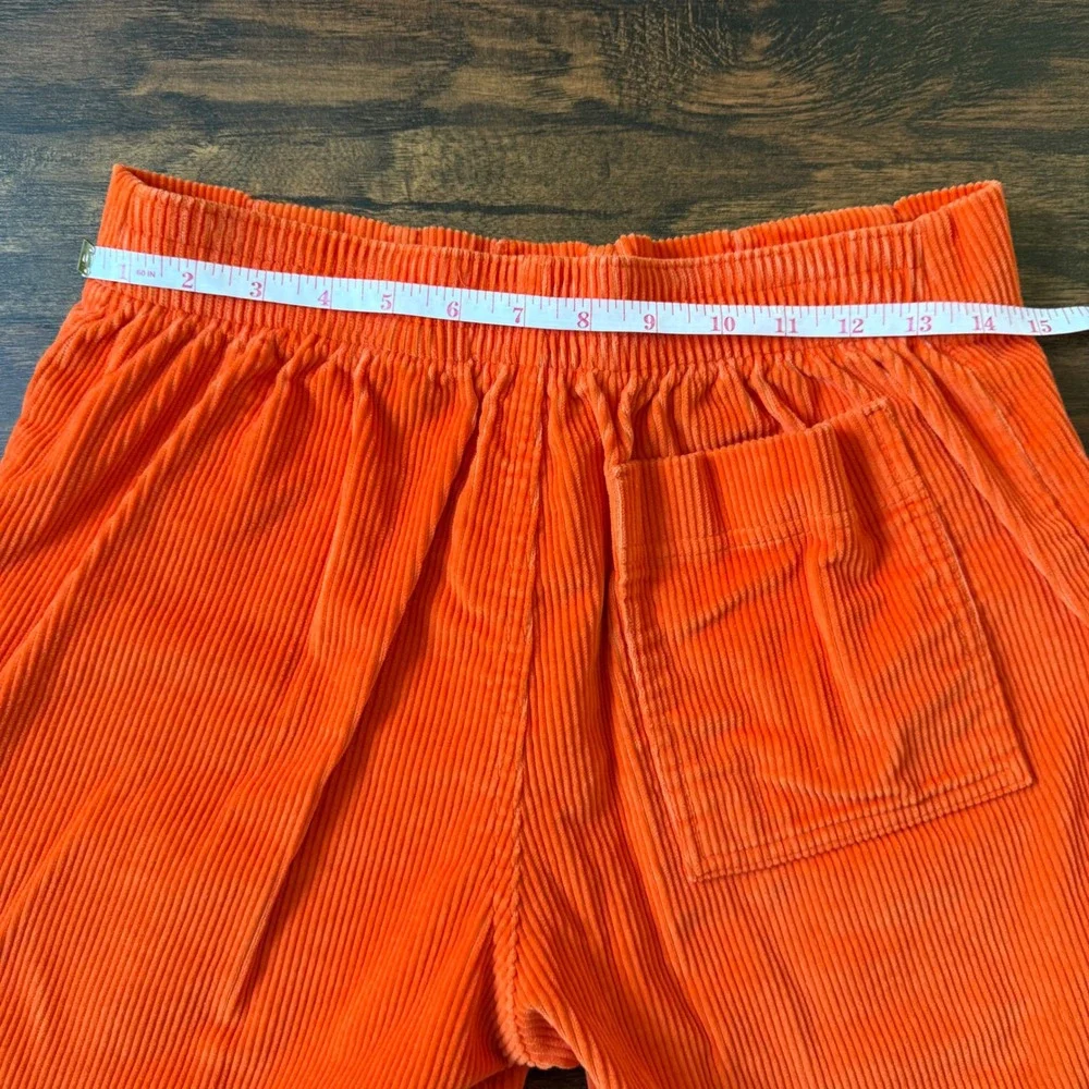 VTG Ocean Pacific OP Mens‎ Orange Corduroy Shorts Elastic Waist 30 32
